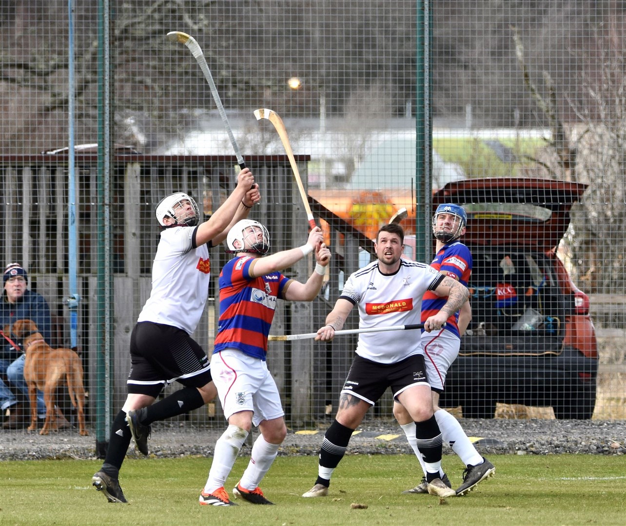 All eyes are on the ball during Kingussie's win over Lovat. Picture: Fiona Young.