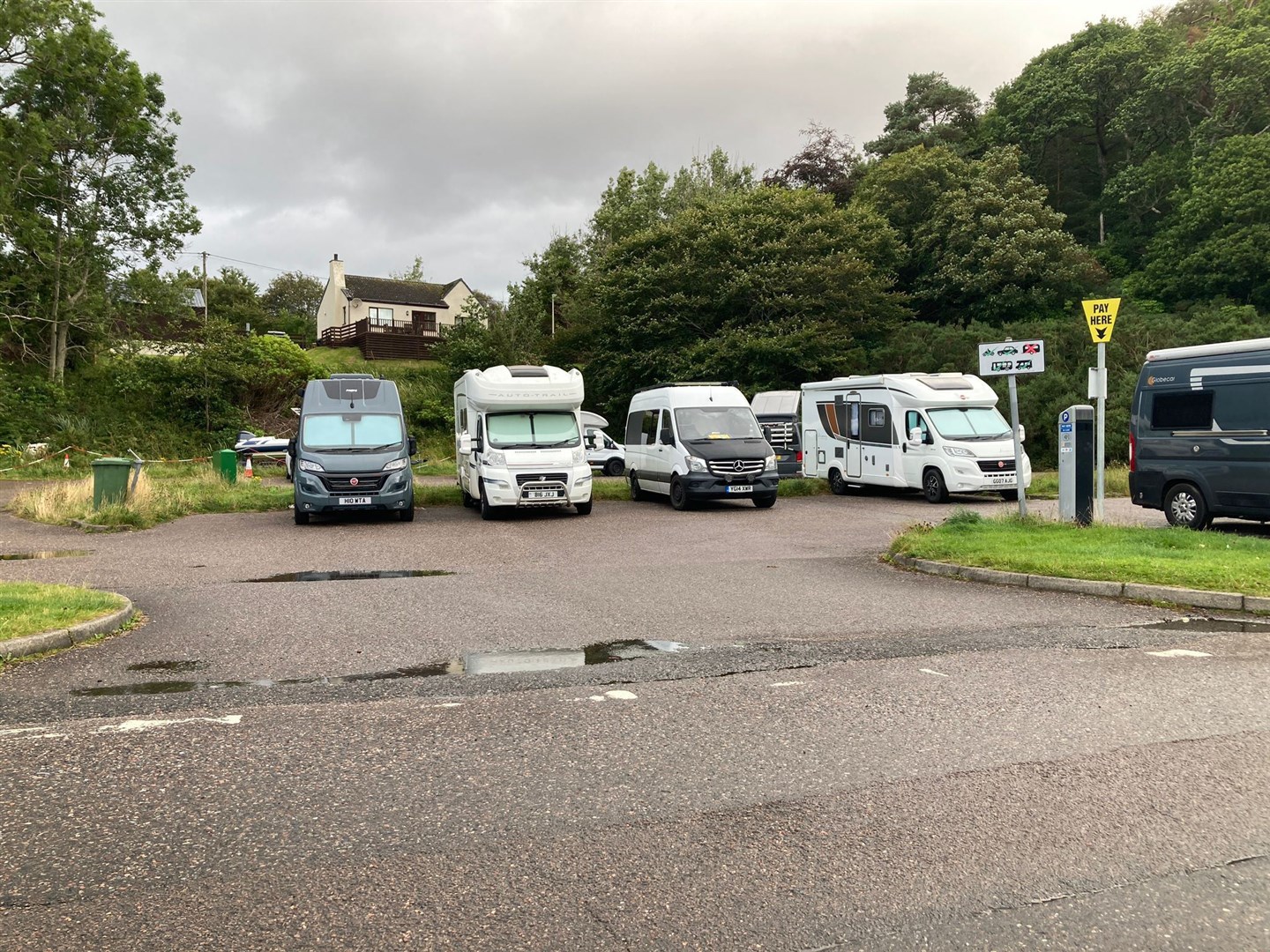 Operators are concerned that campervans such as these seen here in Gairloch Car Park would otherwise have been in their sites.