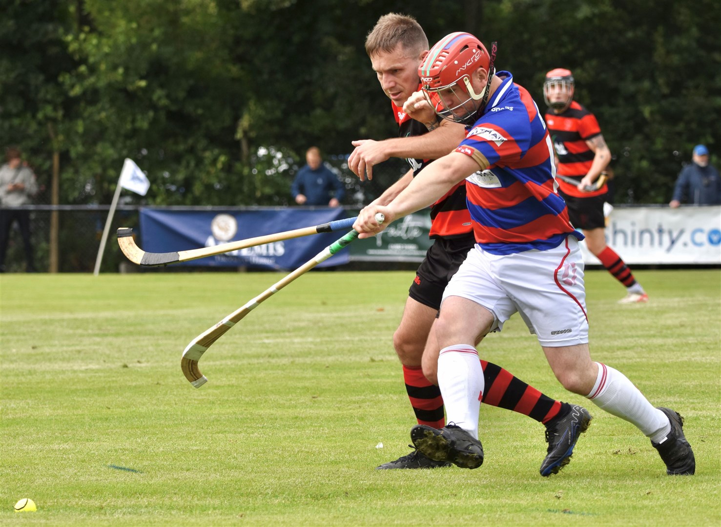 Savio Genini in a footrace for the ball in Saturday's final.
