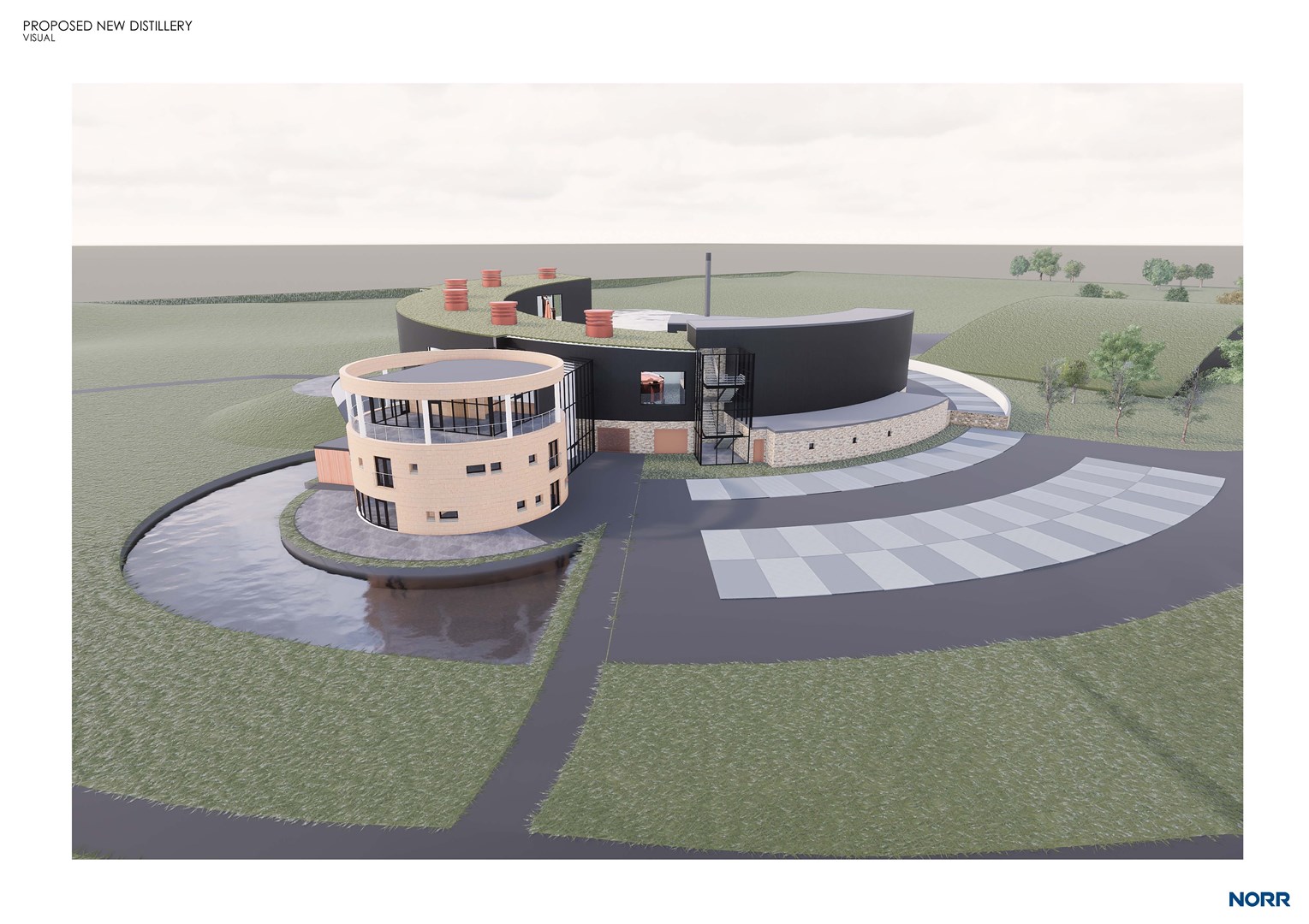 The eye-catching design for the new distillery planned by one of the main gateways into Grantown.