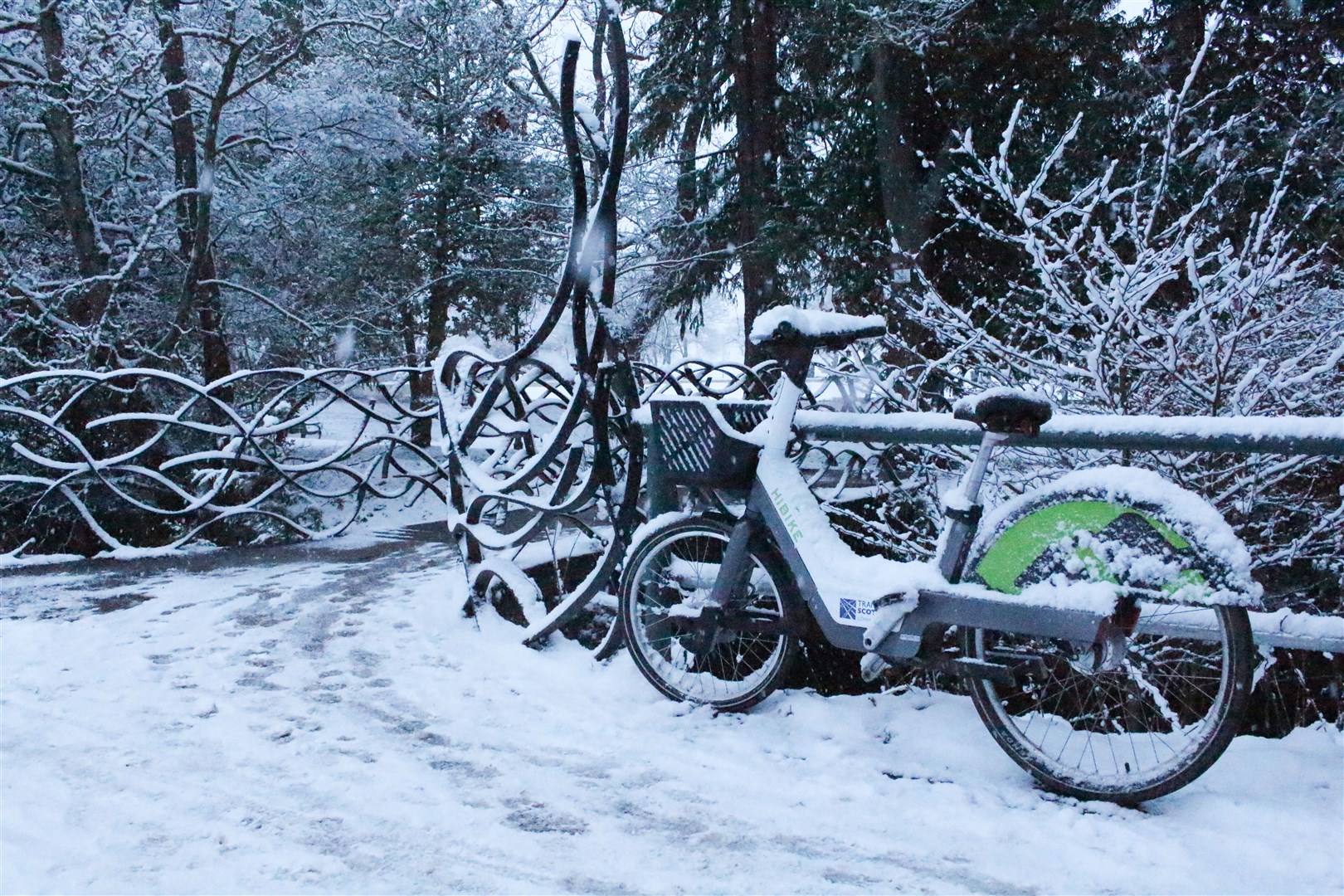 Snow in Inverness.