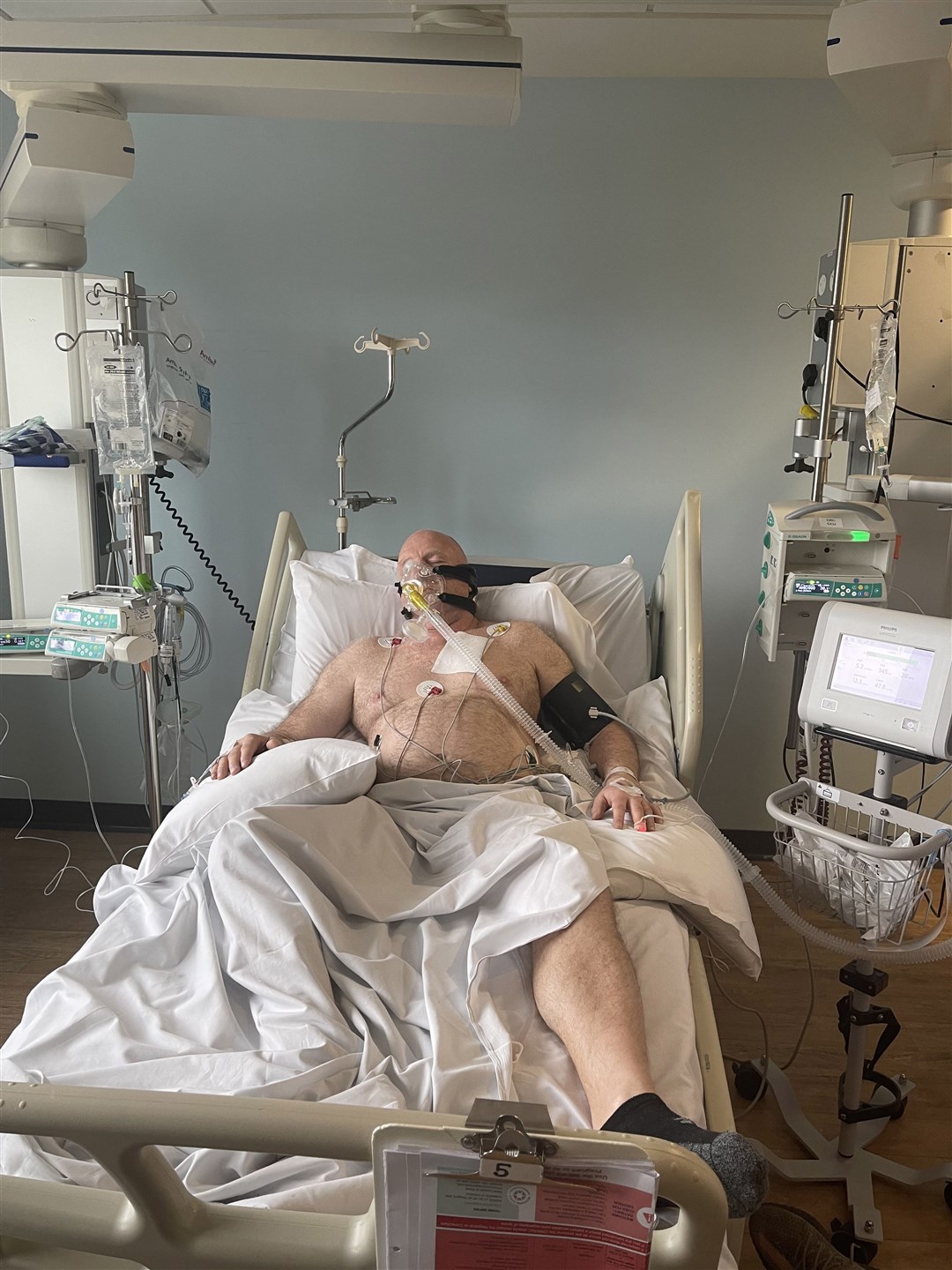 Mark Lang now lives with a heart function rate of 27% (Family handout/PA)