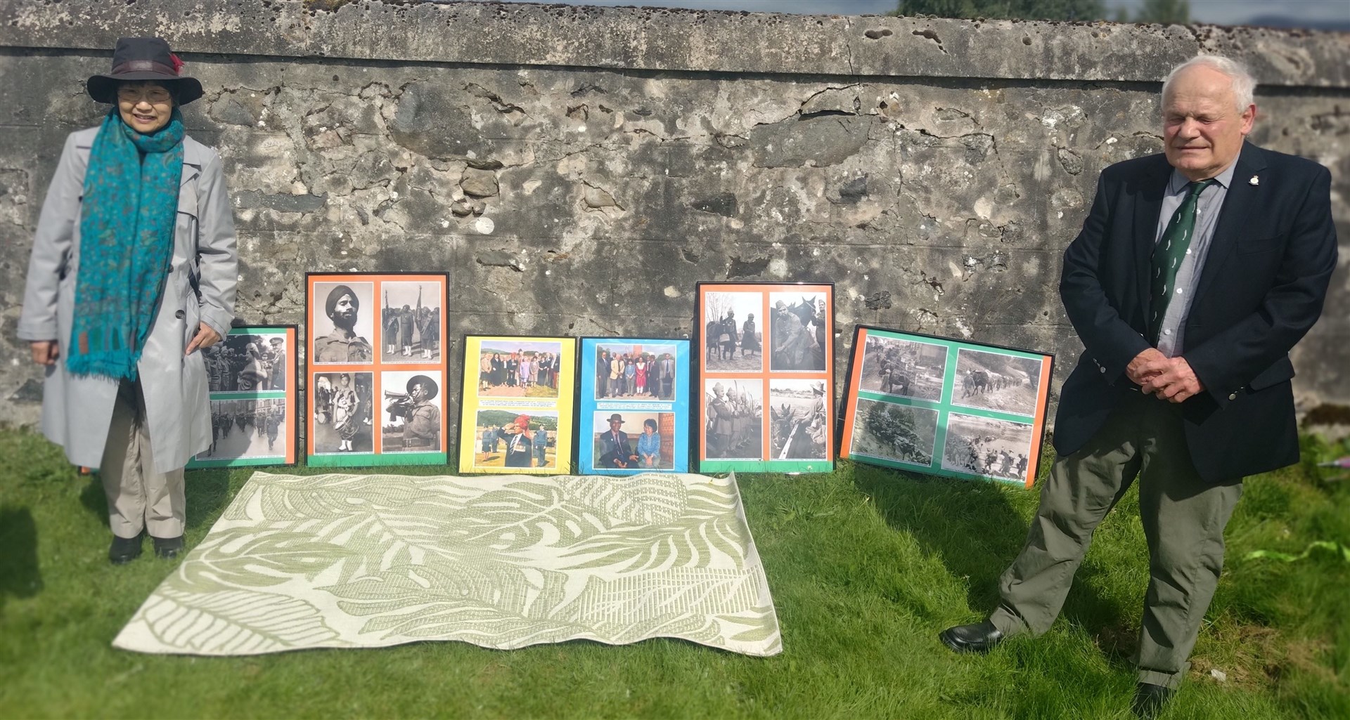 The Patchetts ready to welcome their guests at the New Cemtery
