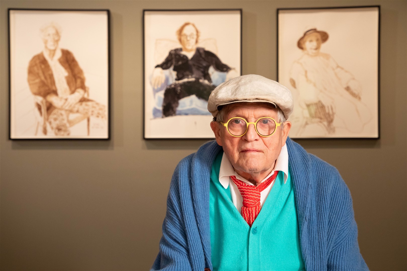 David Hockney has been living in Normandy for two years and has used the isolation as inspiration for his new paintings (David Parry/National Portrait/PA)