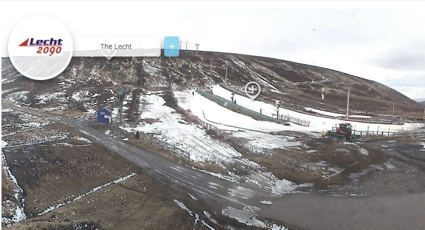 The Lecht conditions pictured a short time ago by the ski centre's webcam.
