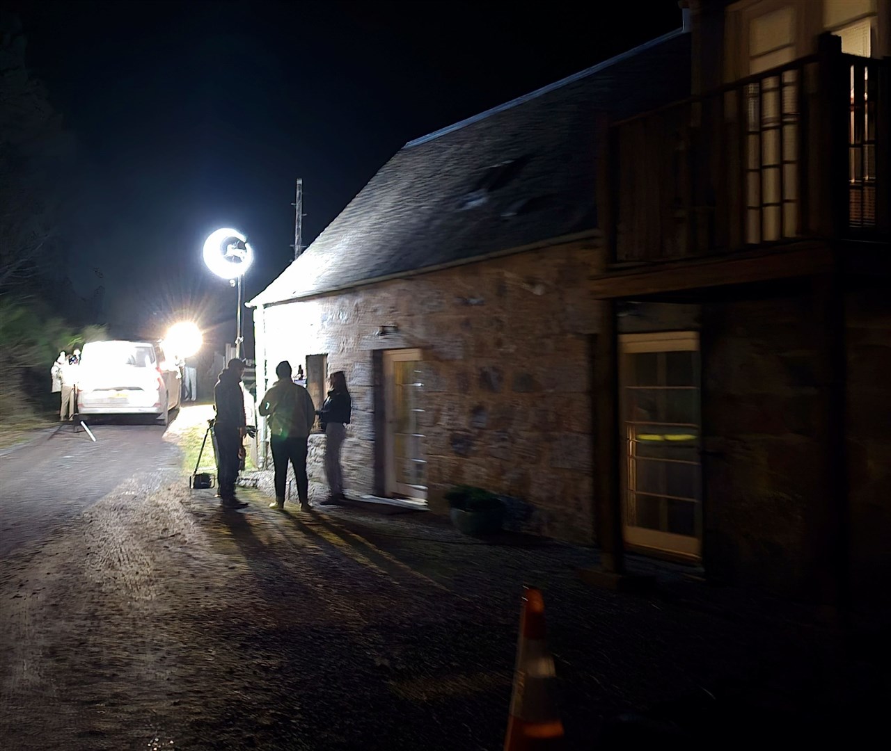 Filming at The Maltings in Nethy Bridge.