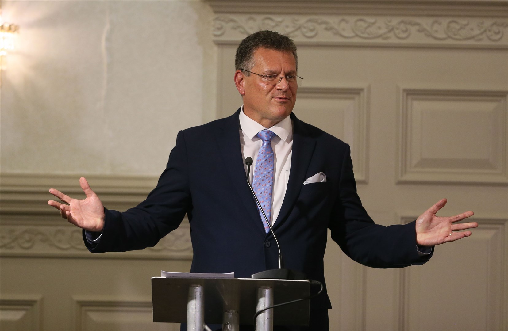 European Commission vice president Maros Sefcovic has promised the ‘far-reaching’ measures will address issues over the movement of agri-food goods and medicines across the Irish Sea (Brian Lawless/PA)