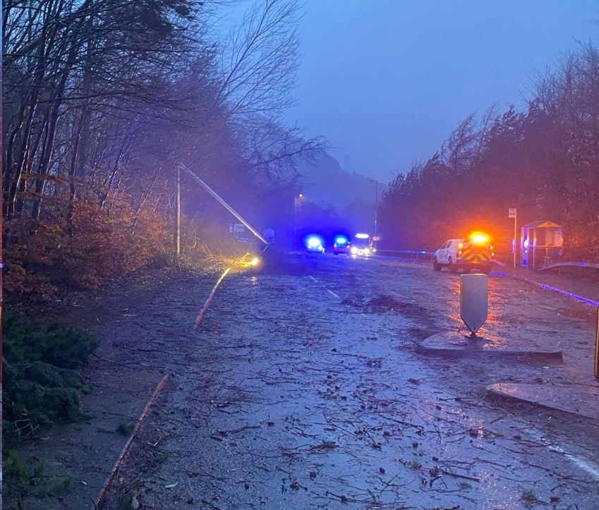 The impact of Storm Gerrit on the A82 near Fort William. Picture: Bear Scotland.