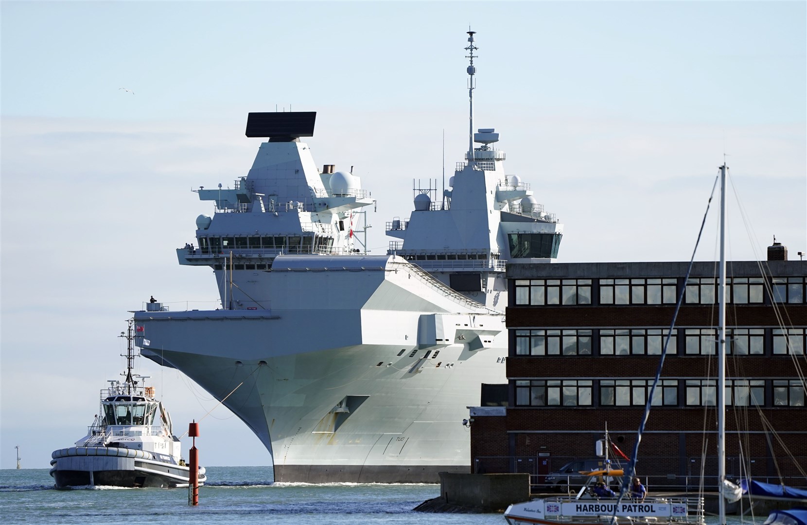 Royal Navy Aircraft carrier HMS Queen Elizabeth undertook a tour of the Indo-Pacific as part of the UK’s new foreign policy approach (Andrew Matthews/PA)