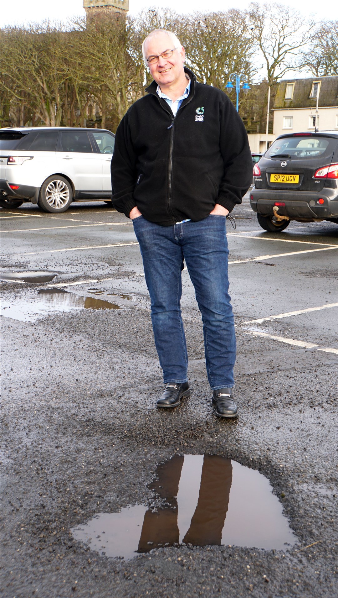 Cllr Raymond Bremner at the Riverside car park.