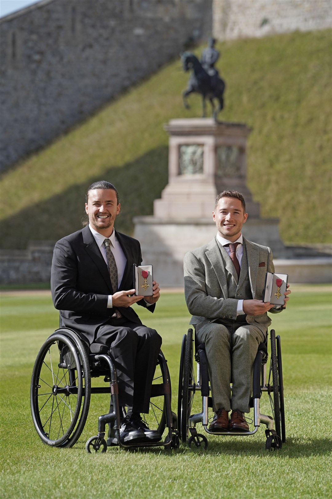 Gordon Reid (left) and Alfie Hewett were honoured at Windsor Castle (Gareth Fuller/PA)