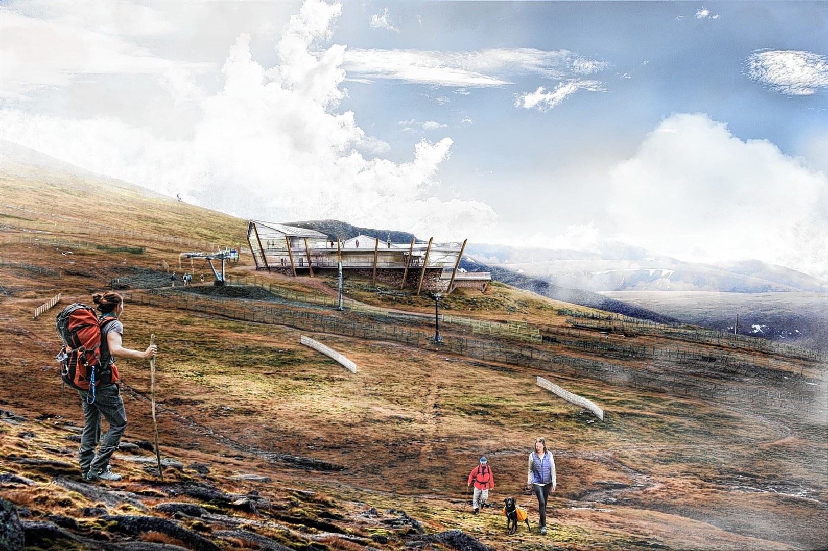 An impression of the new look Ptarmigan top station at Cairngorm Mountain.