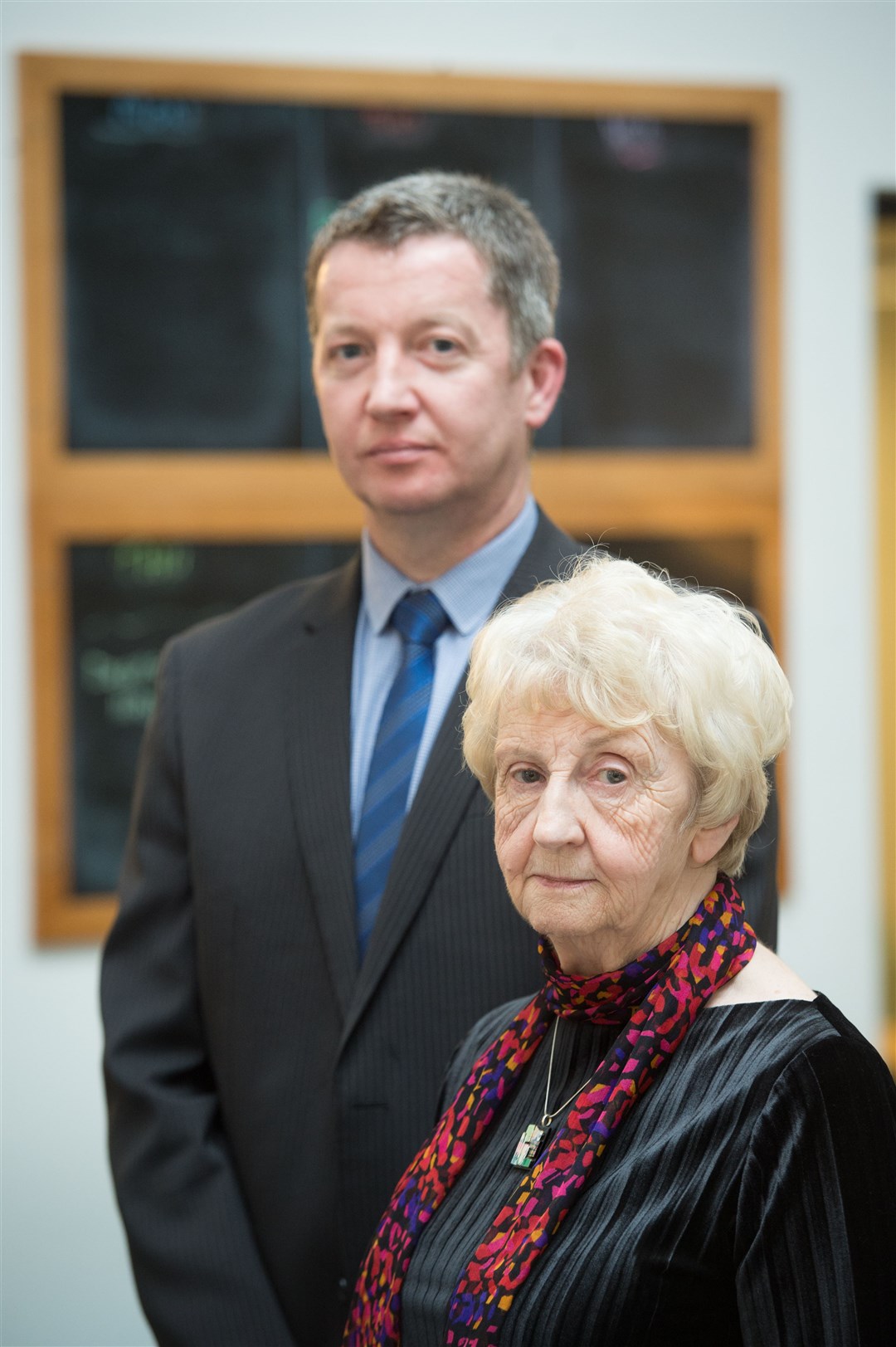 Renee MacRae's sister, Morag Govans, and DI Geddes. Picture: Callum Mackay