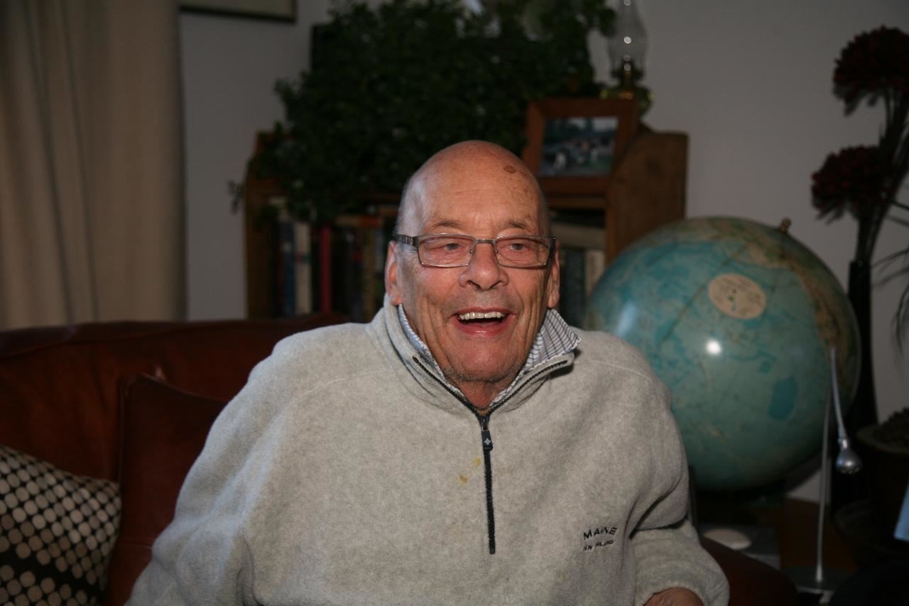 Derek Brightman at home in his latter years.