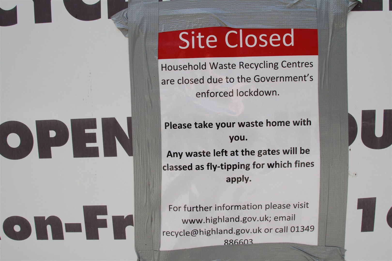 The message greeting any visitors to the site.