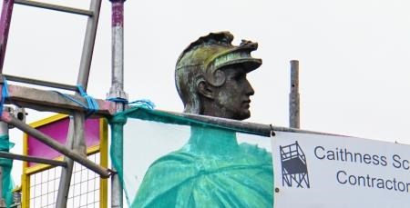 Wick war memorial is being renovated. Picture: David G Scott