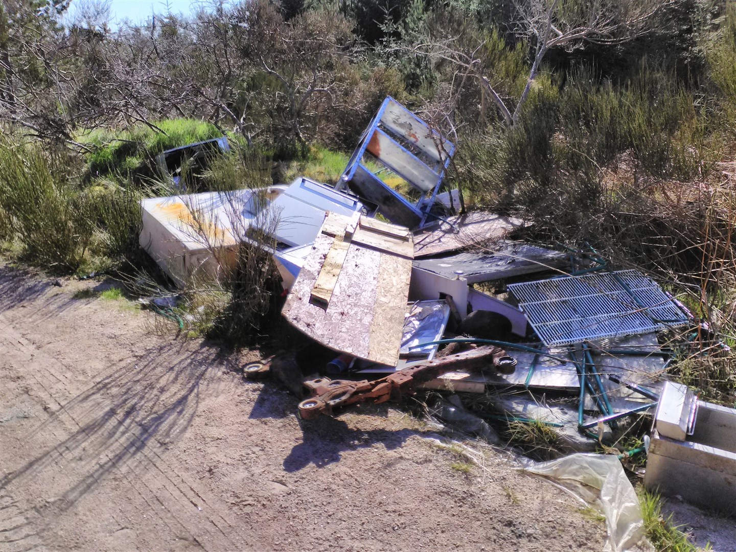 Fly-tipping blights many otherwise scenic areas.