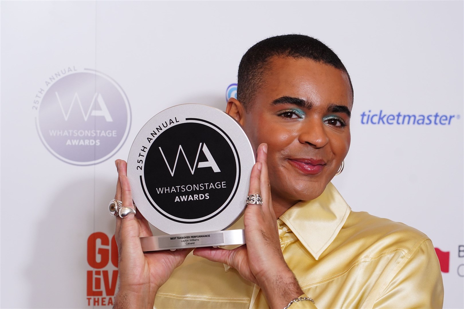 Strictly Come Dancing and Bad Education star Layton Williams takes home best takeover performance for his spell as the Emcee in Cabaret at The Kit Kat Club (Ian West/PA)