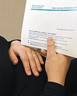 The letters explain the new High Income Child Benefit Charge