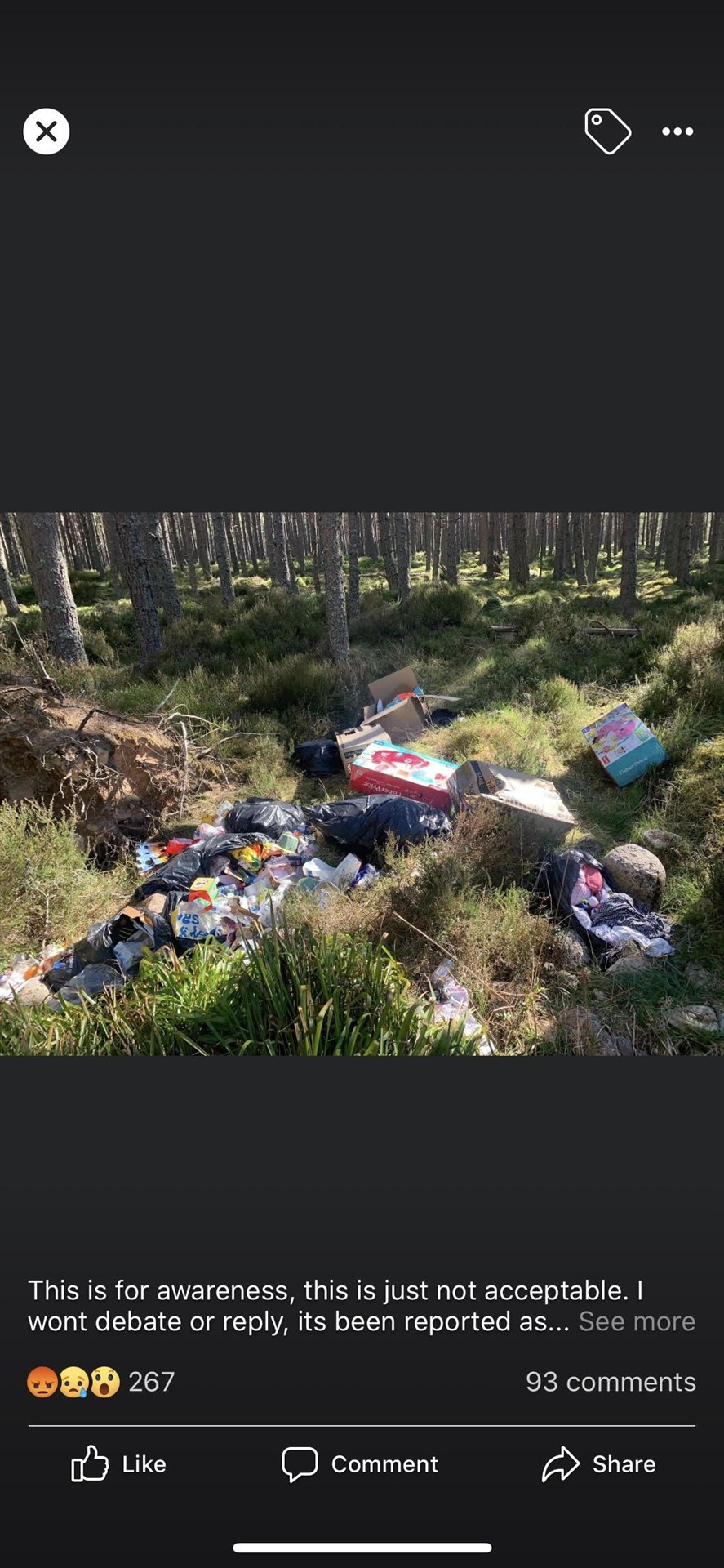 Disgraceful sight... fly-tipping highlighted on local social media this past week.