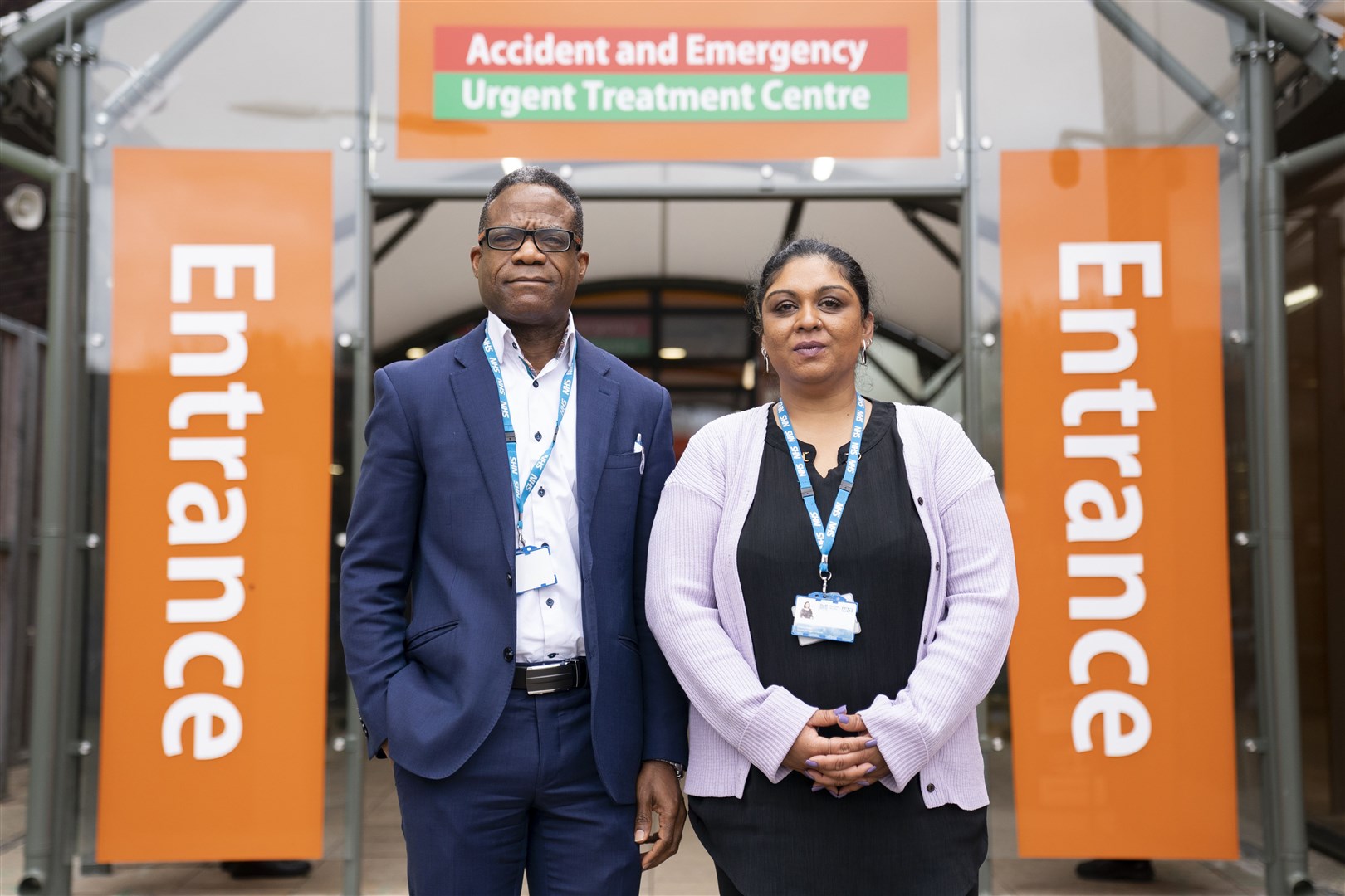Head of primary care at Harrow Health Samson Jebutu (left) and service manager Chani Patel (Kirsty O’Connor/PA)