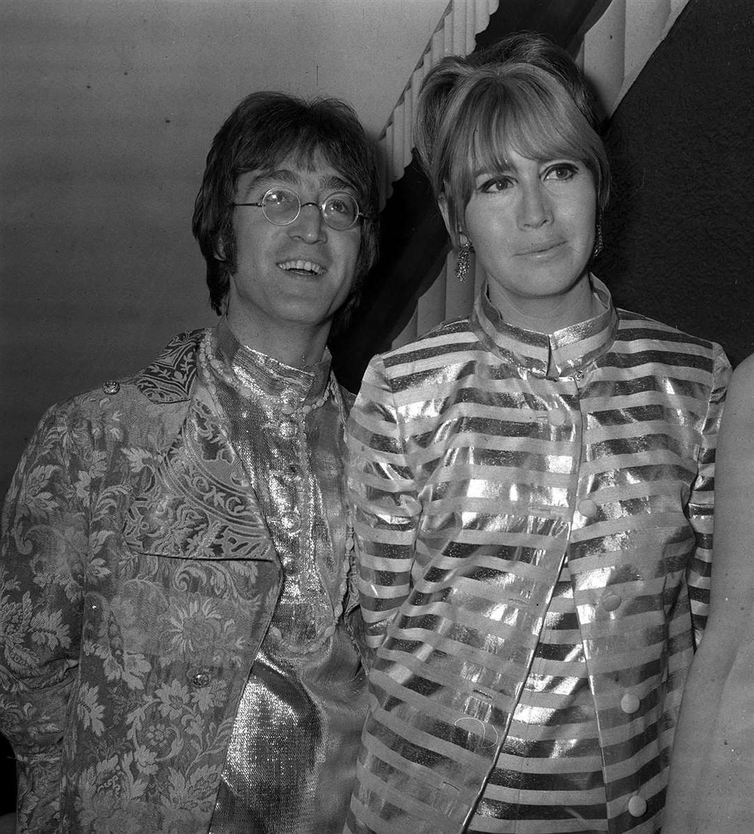 John Lennon with his then wife Cynthia Lennon at Heathrow Airport in 1968 (PA)