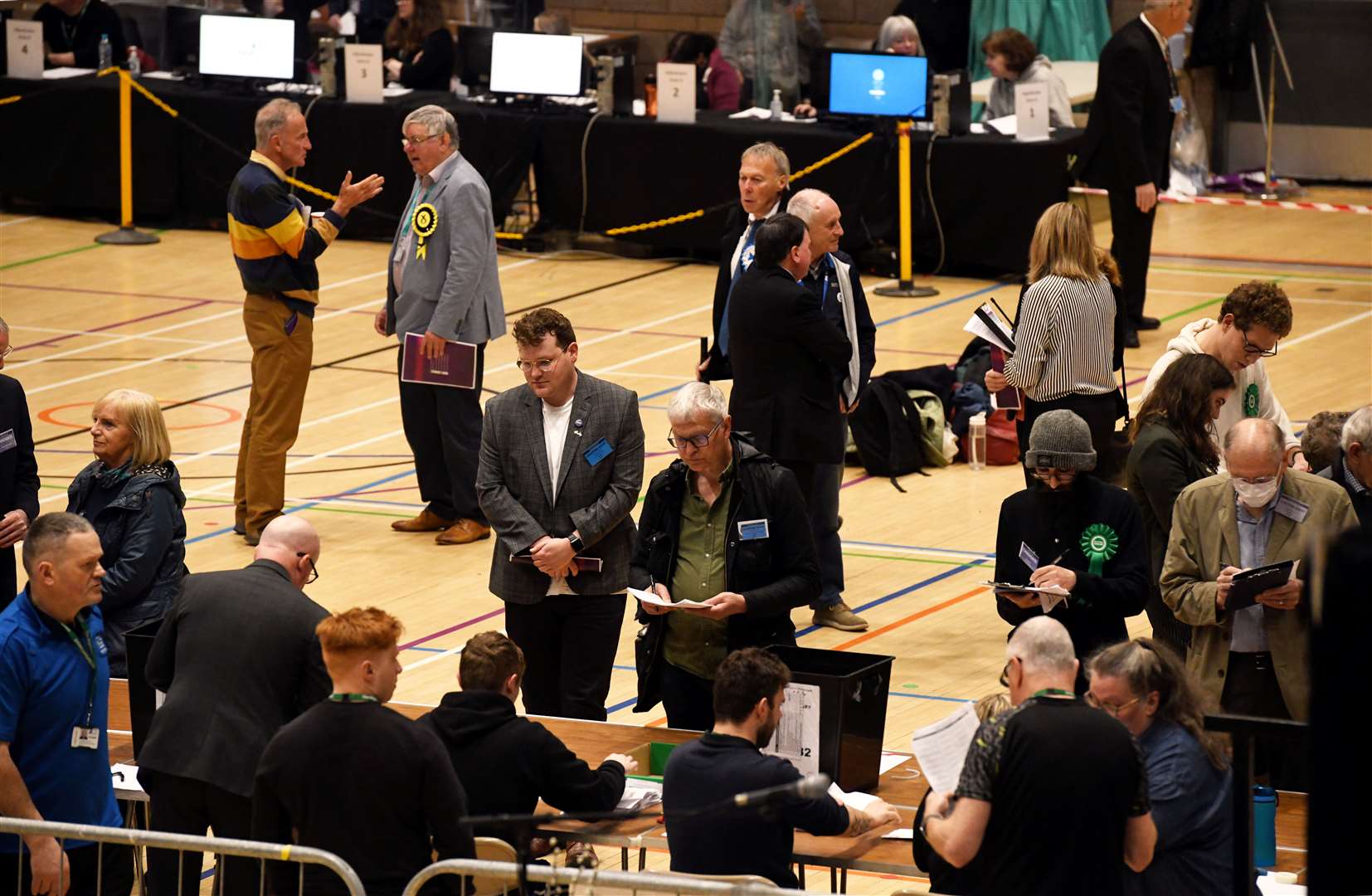 Election Count May 2022: The count floor from the balcony. Picture: James Mackenzie.