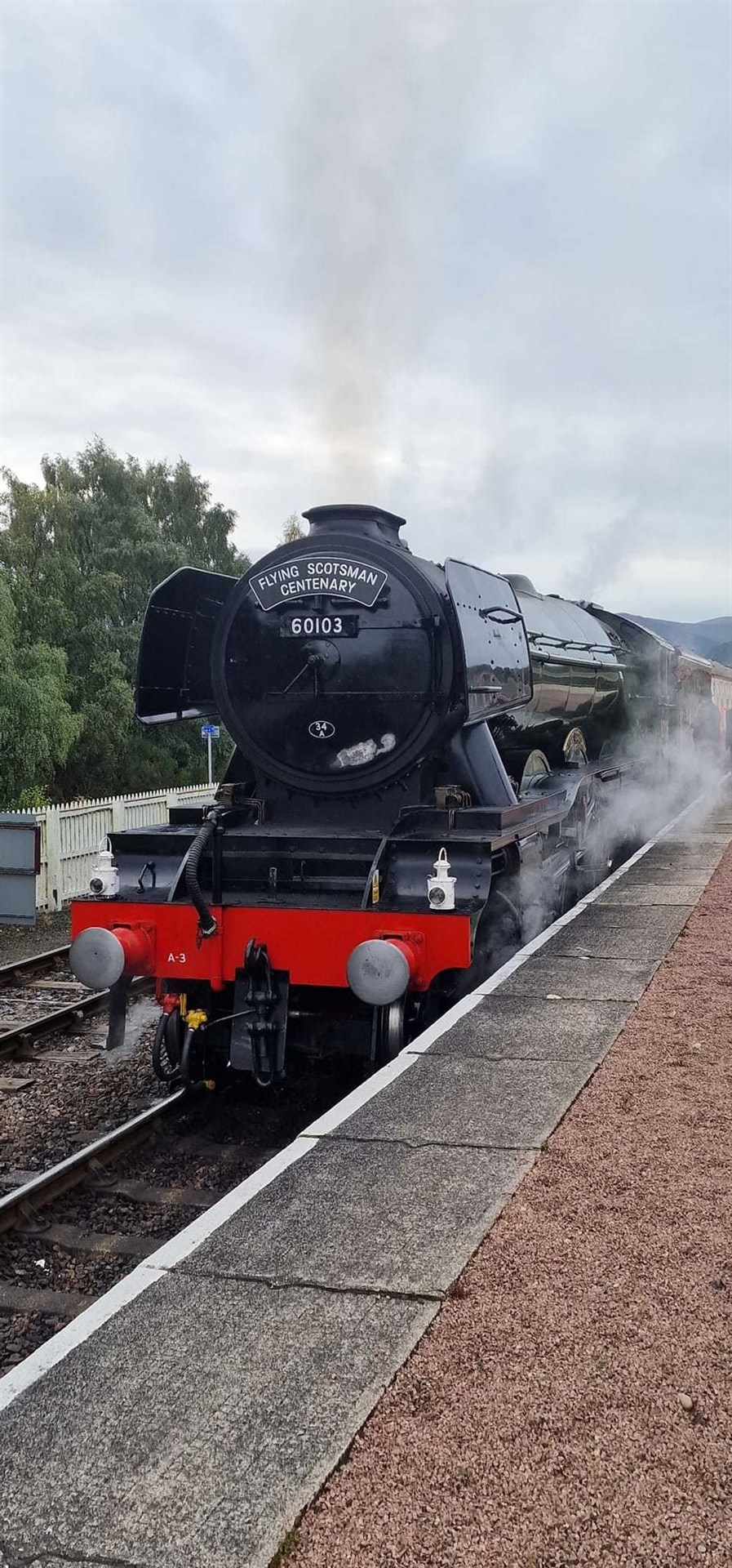 The Flying Scotsman in Aviemore.