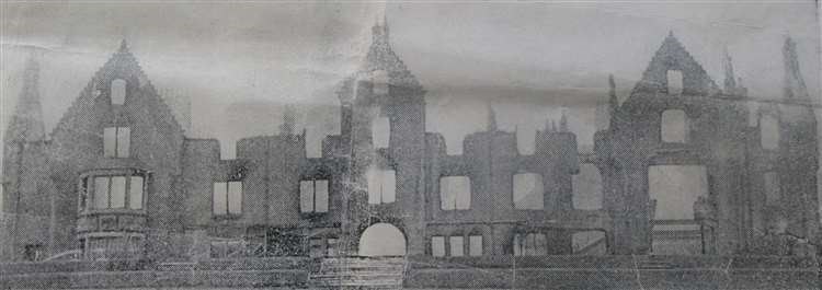 INFERNO THAT CHANGED AVIEMORE: The hotel blazes in 1950...but a plate survived?