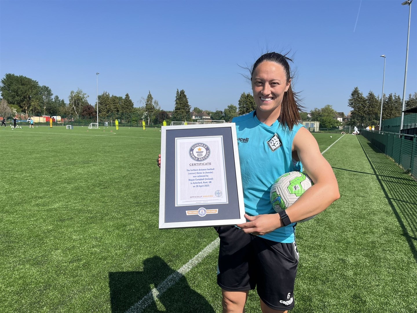 Megan Campbell with her Guinness World Record certificate (Guinness World Records/PA)