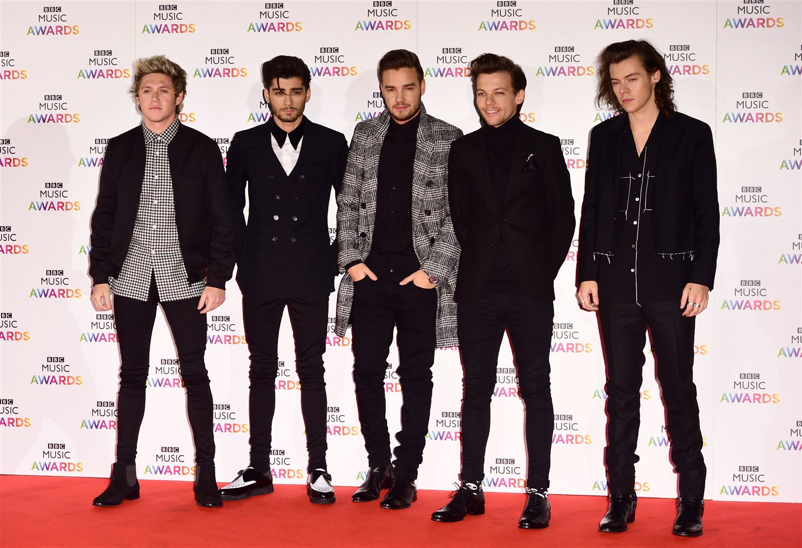 Niall Horan, Zayn Malik, Liam Payne, Louis Tomlinson and Harry Styles from One Direction (Ian West/PA)