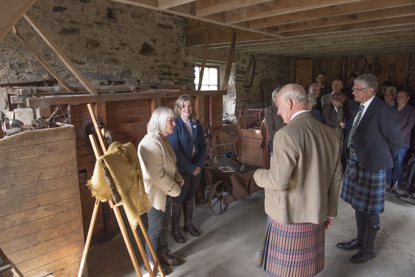 Inside one of the two restored farm buildings. Picture: Geraldine McClure.
