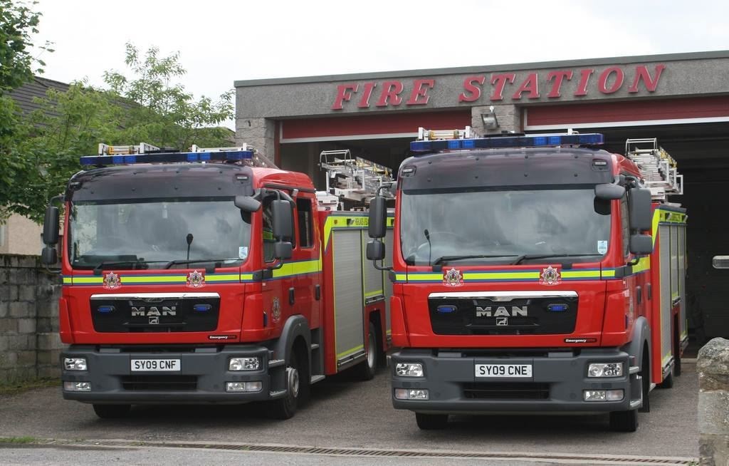 Grantown Fire Station has good numbers but there are still vacancies for firefighters here and elsewhere in the strath.