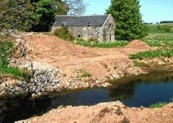 The site at Milton of Tillynaught where the replacement bridge will cross the Burn of Boyne.