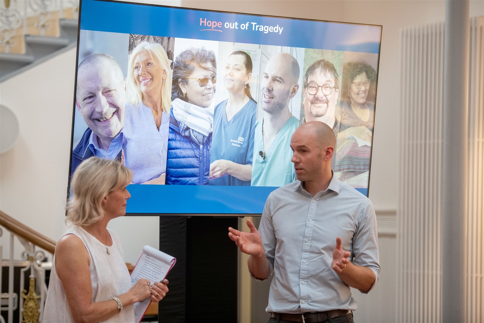 Nicky Marr and Dr John Rae, a consultant in Intensive Care at Raigmore and clinical lead for organ donation at NHS Highland. Picture: Callum Mackay.