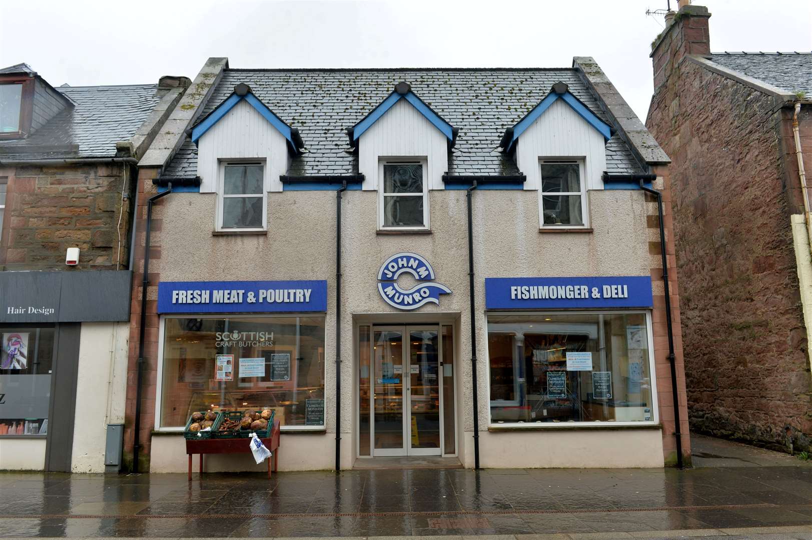 The John M Munro butcher shop in Dingwall.