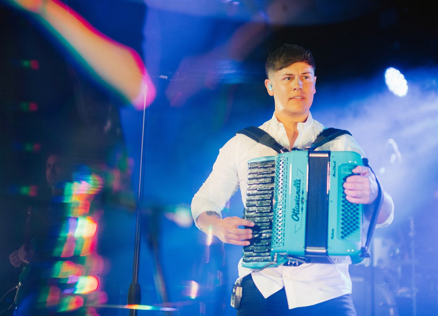 Calum MacPhail live on stage.