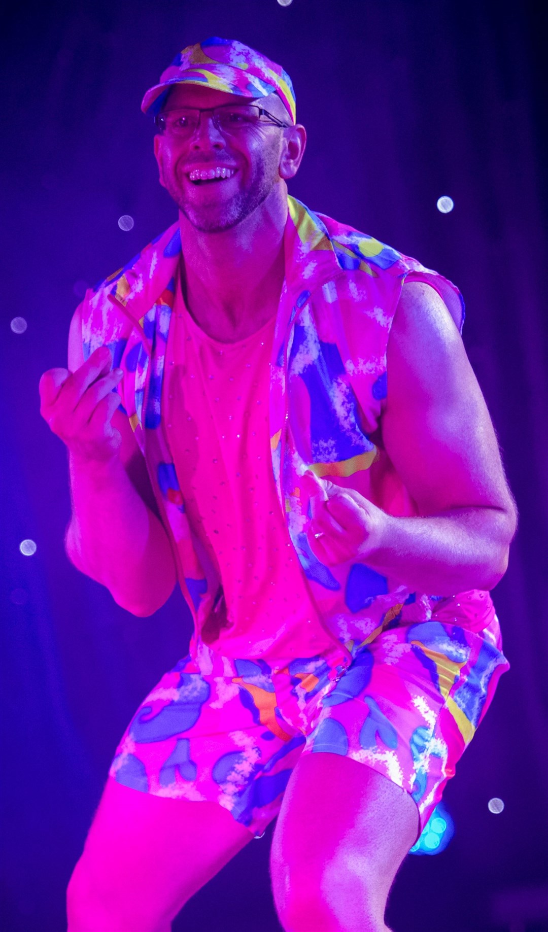 Andy Dixon in the group dance.