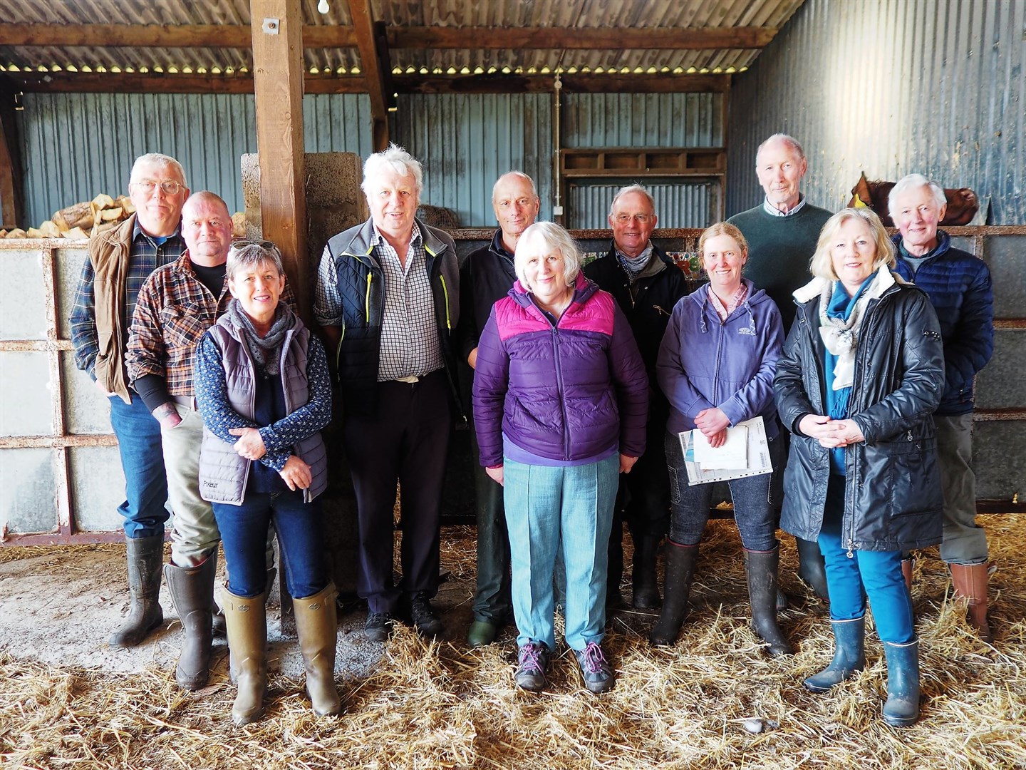 HERD THE NEWS? Friends and clients herded into Andrew Rafferty's barn on hearing he had chosen to retire