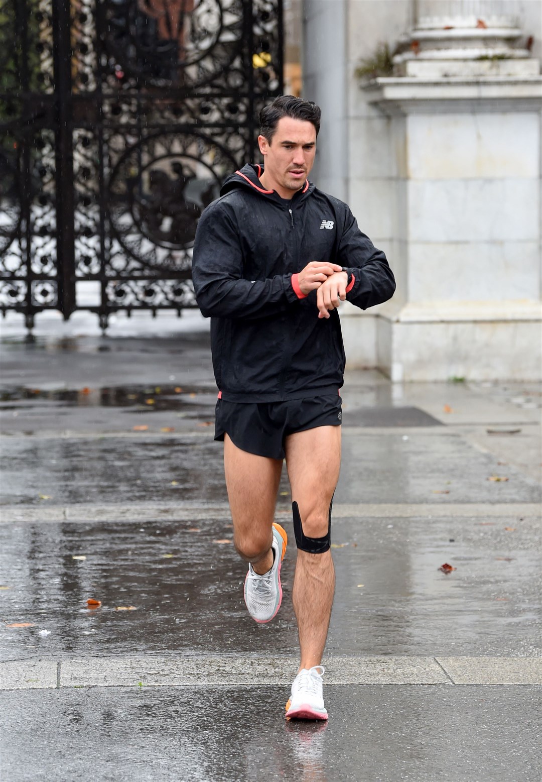 Reality TV star Joshua Patterson ran the 26.2 mile London Marathon route while spelling out the words RISE UP on Strava, to send the nation an inspiring message of support (Buxton/PA) 