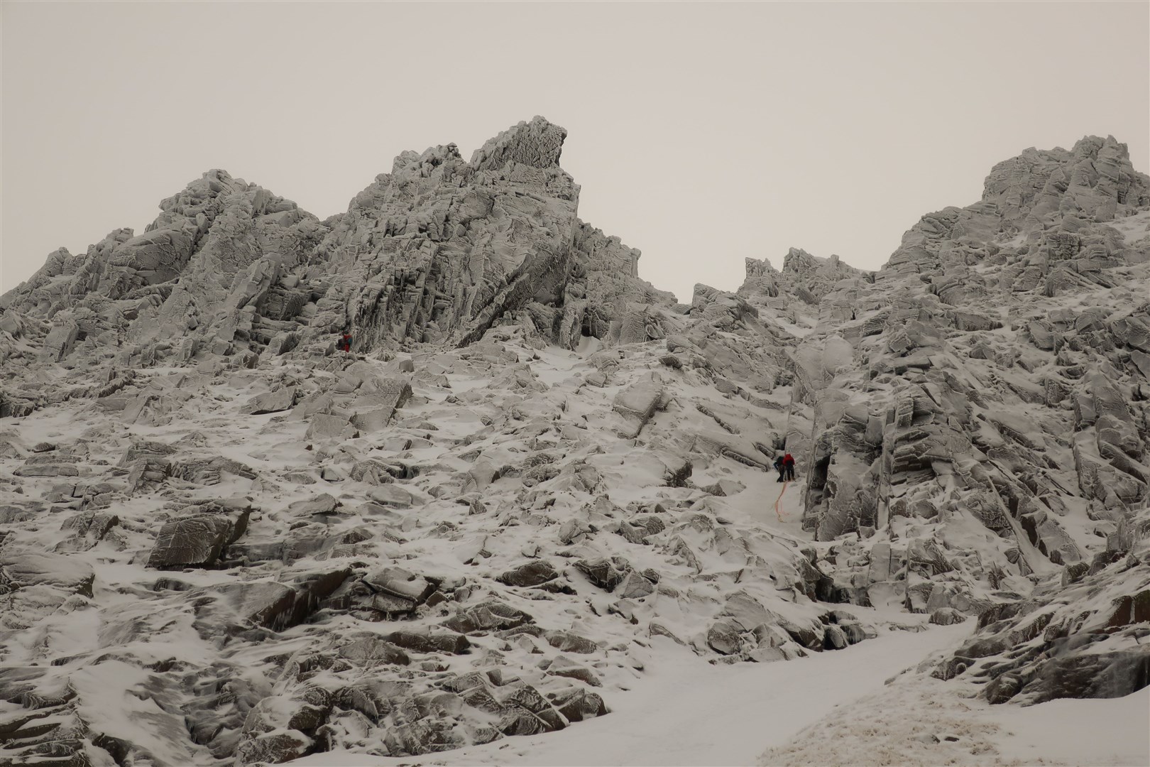 Coire an t-Sneachda is a popular area for climbers.