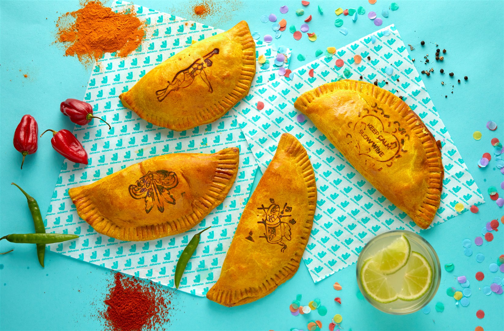 The Jamaican patties will be available in parts of Manchester and London over the bank holiday weekend (Deliveroo)