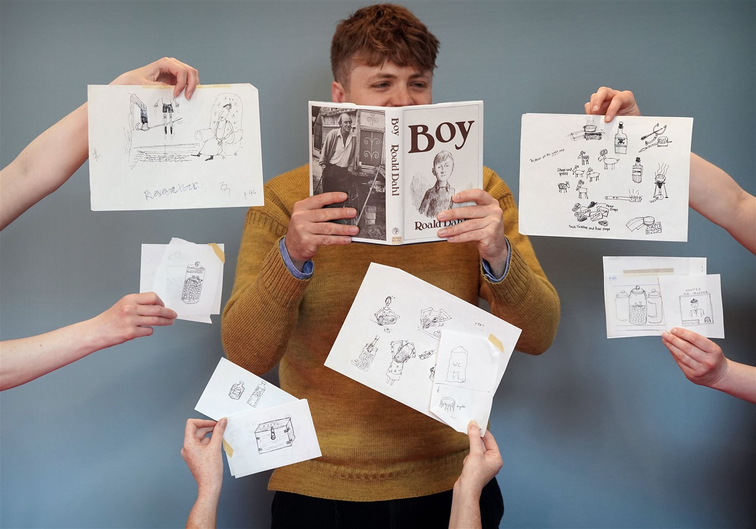 The collection of Roald Dahl sketches fetched almost £24,000 (Lyon & Turnbull/Stewart Attwood/PA)
