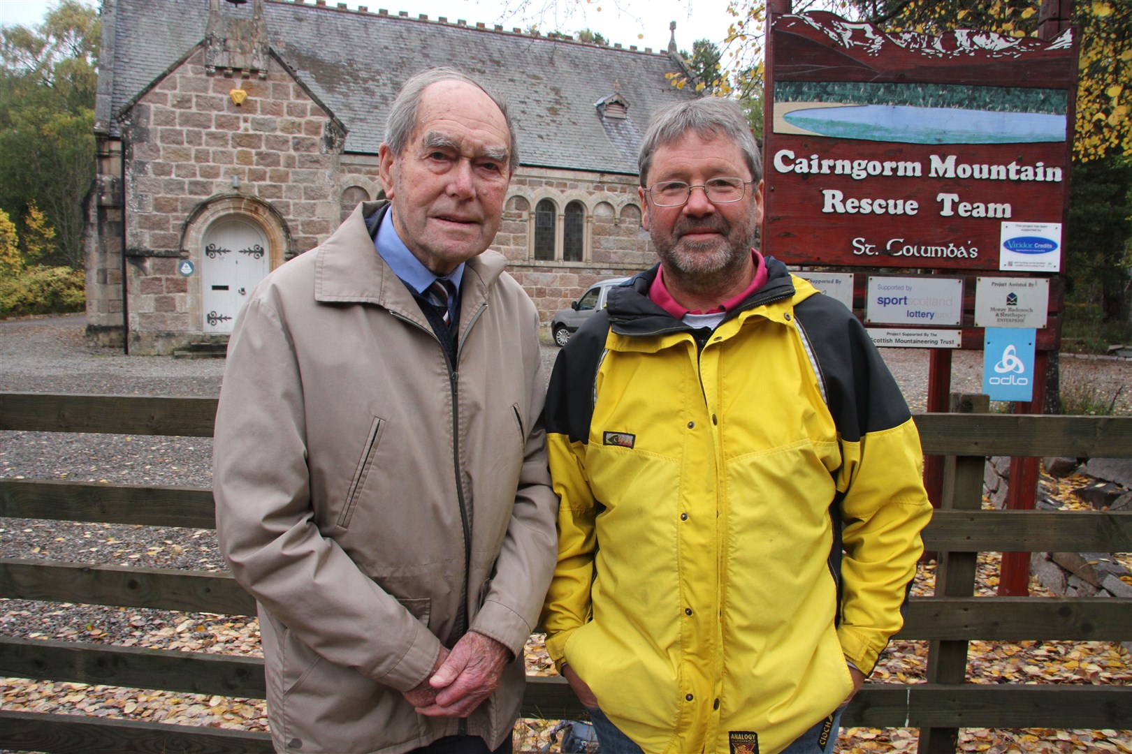 Two former Cairngorm Mountain Rescue Team leaders Alistair McCook and Willie Anderson.