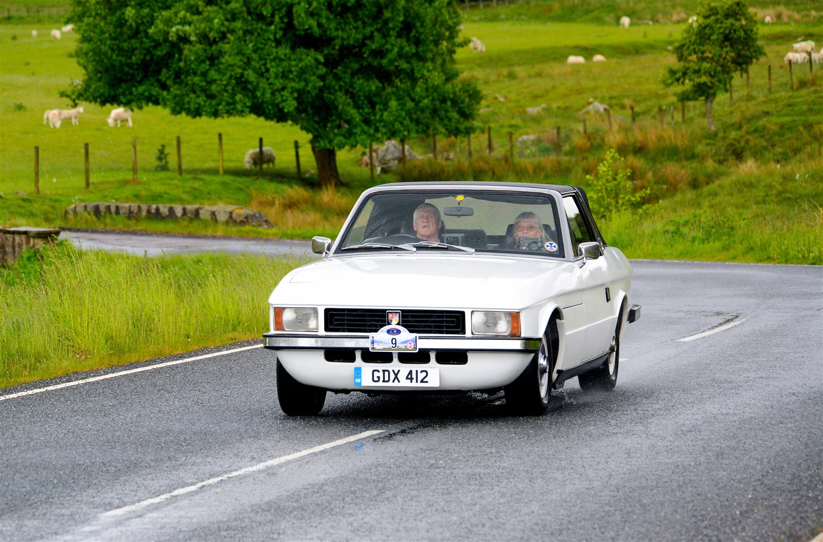 Donald & Margaret Campbell (Whitebridge) / 1978 Bristol 412 (one of only 97 produced) at Strathnairn. Picture: Richard Cliff