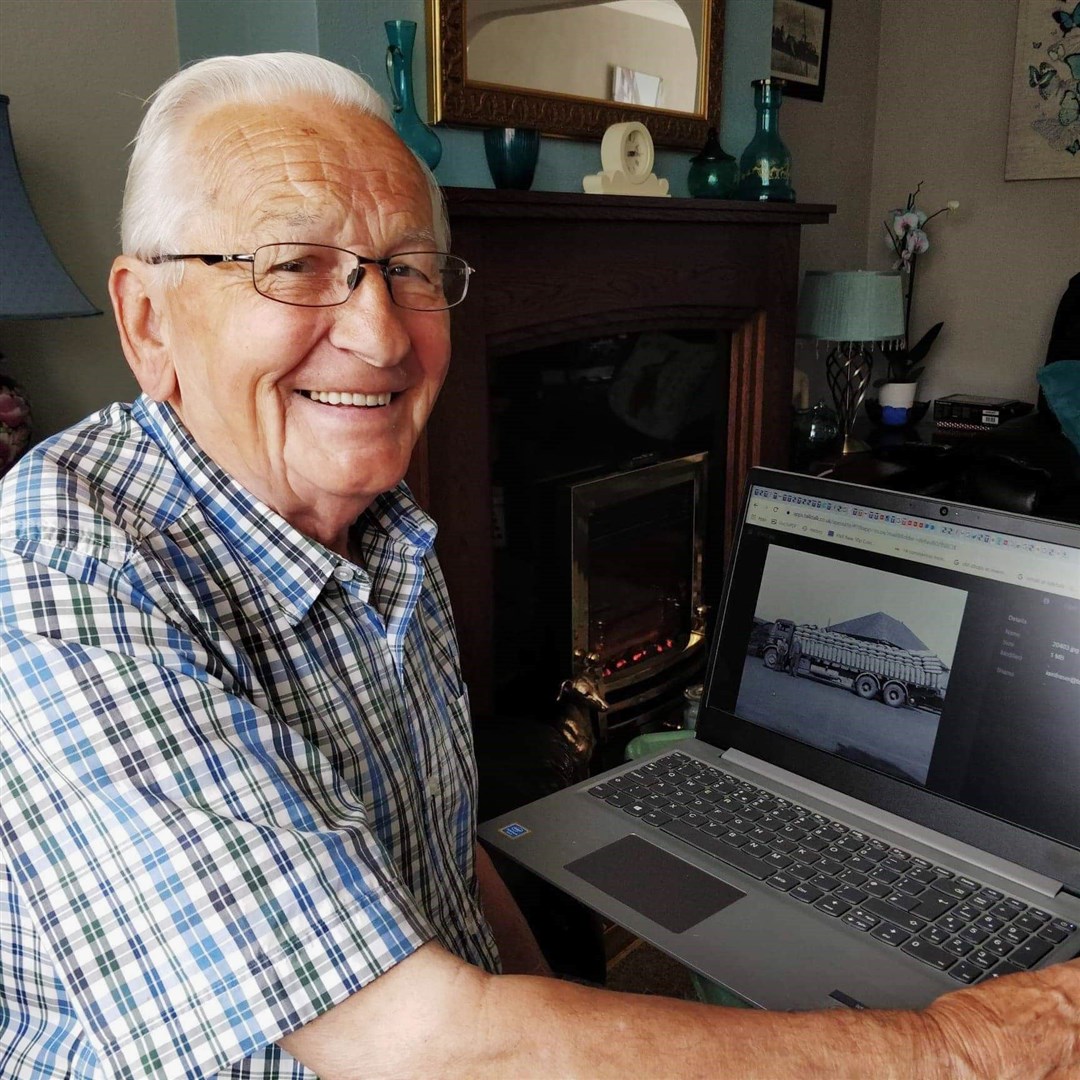 Iain Fraser at work at home