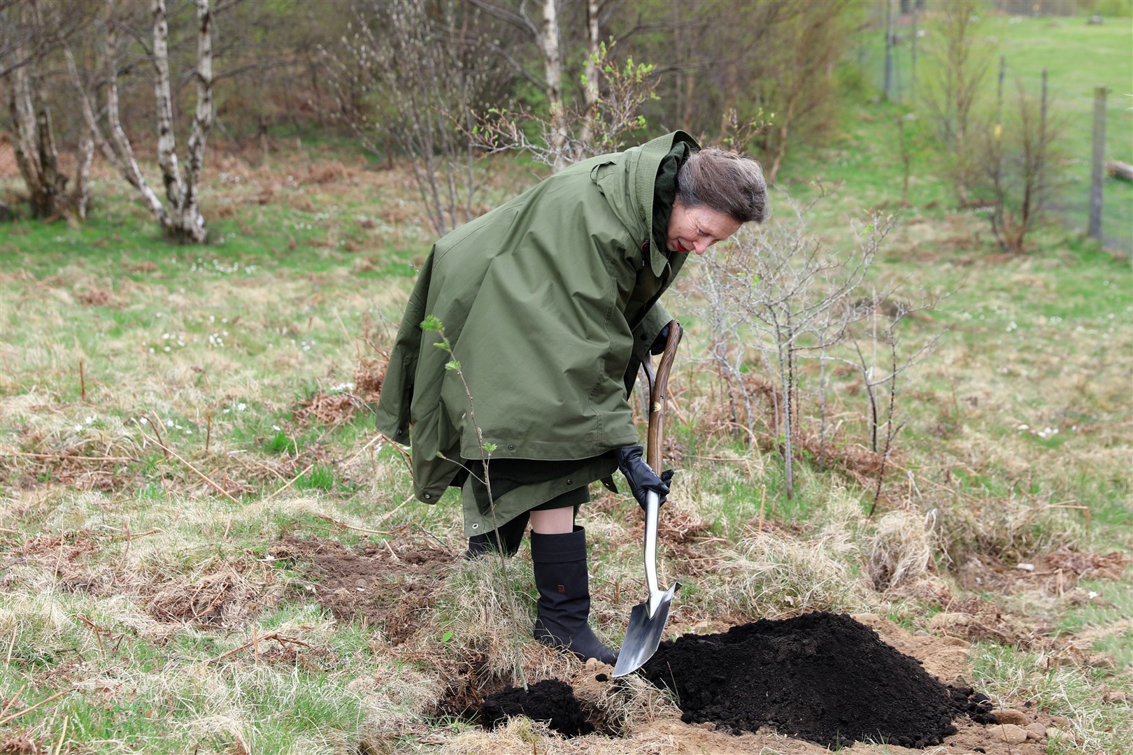 HRH The Princes Royal plants the tree at the site of one of proposed sites of the discovery centre's hubs.