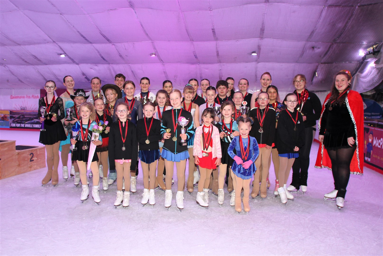 FOR THE RECORD: All of the skaters at the end of the contest on Sunday - the first to be held in Aviemore for more than 20 years.