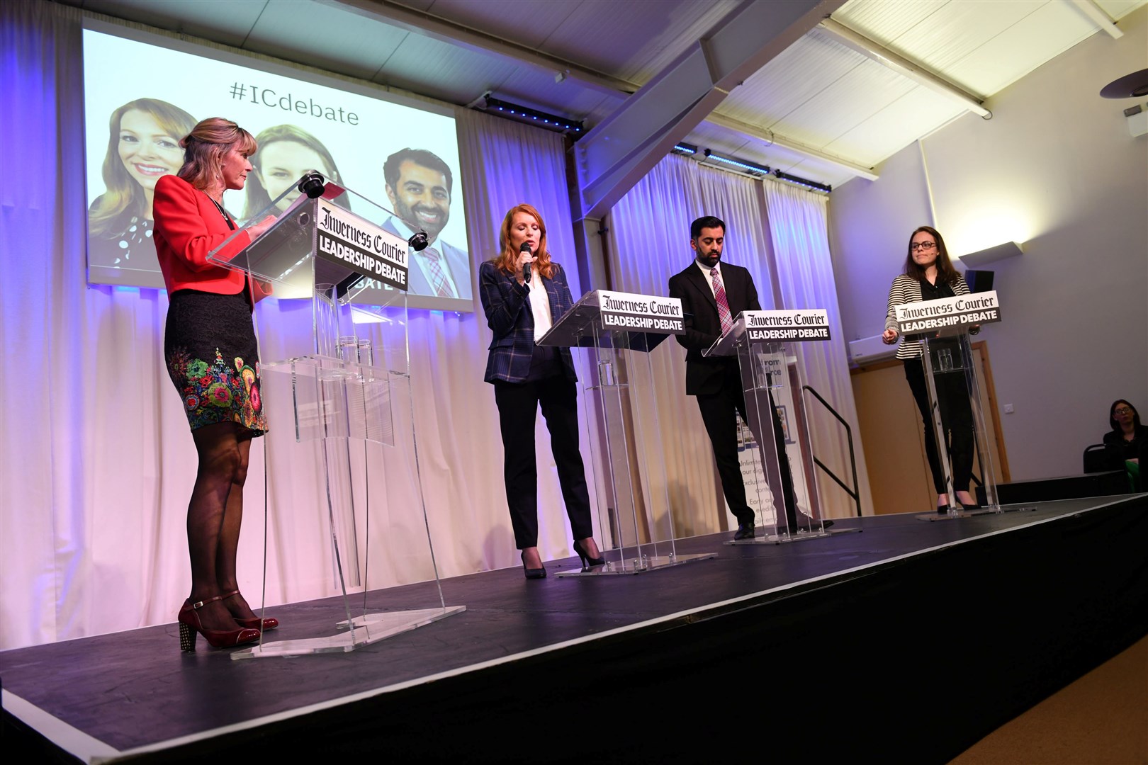 Nicky Marr, Ash Regan, Humza Yousaf and Kate Forbes. Picture: Callum Mackay..