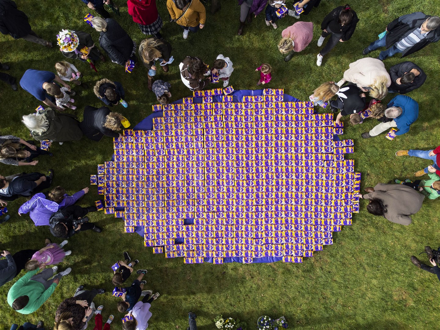 The entire parish was surprised with hundreds of individual Easter eggs (Fabio De Paola/PA Wire)